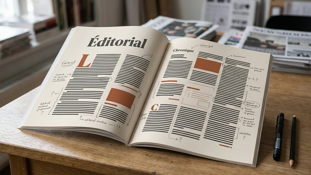 Bureau éditorial avec carnets, tasse de café et écran affichant des tableaux de données sur les casinos